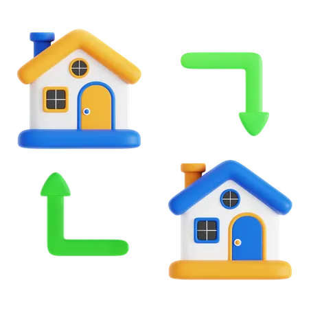 House Replace  3D Icon