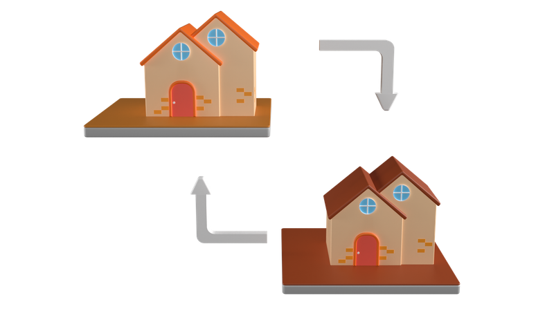 House replace  3D Icon