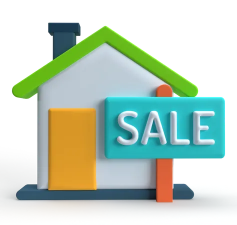 House Sale  3D Icon