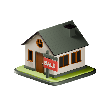 House Sale  3D Icon