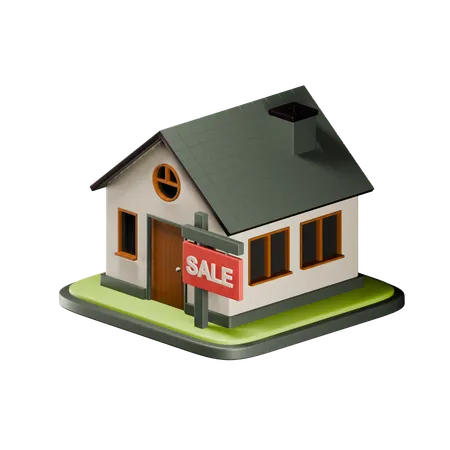 House Sale  3D Icon