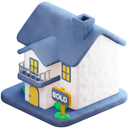 House sold  3D Icon