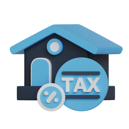 House Tax  3D Icon