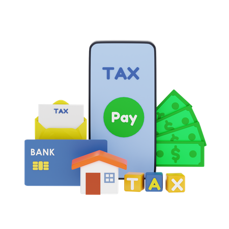 House Tax  3D Icon