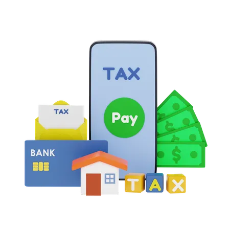 House Tax  3D Icon