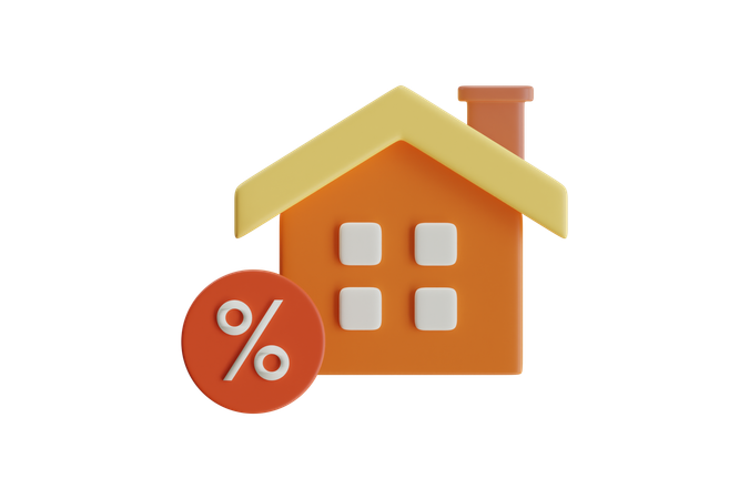 House Tax  3D Icon