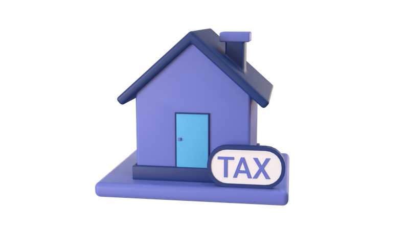 House Tax  3D Icon