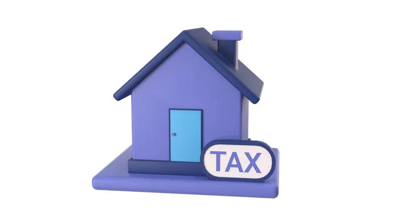 House Tax  3D Icon