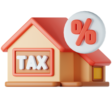 House TAX  3D Icon