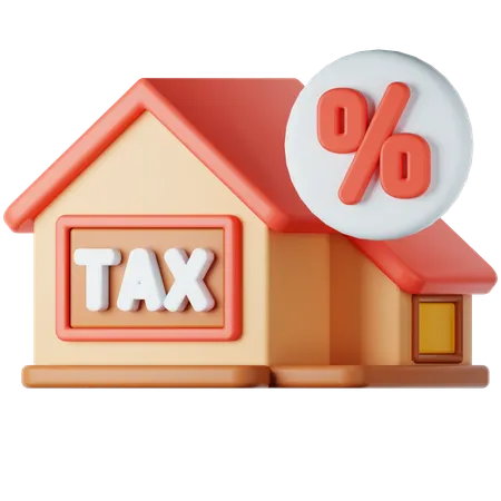 House TAX  3D Icon