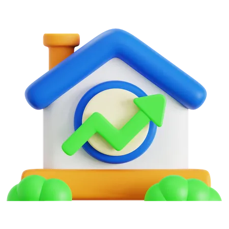 House Value Growth  3D Icon