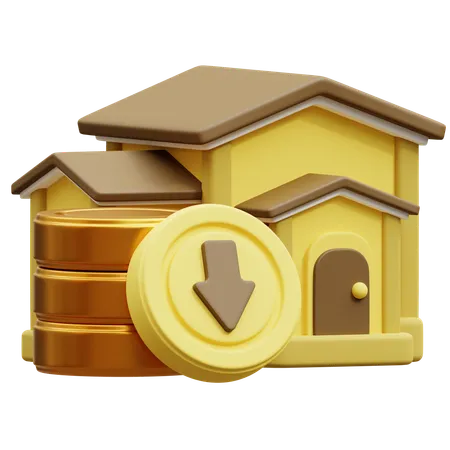 House Value Loss  3D Icon