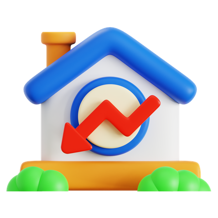 House Value Loss  3D Icon