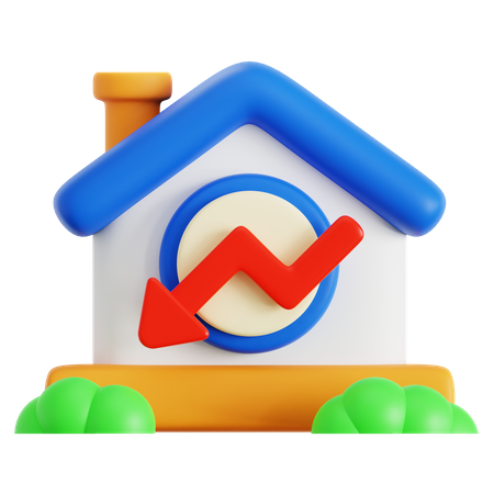 House Value Loss  3D Icon