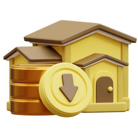 House Value Loss  3D Icon