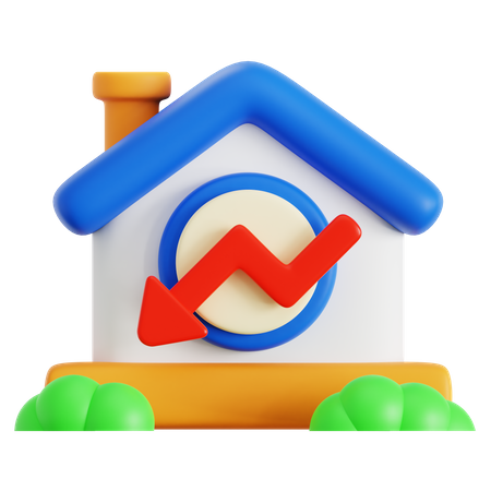 House Value Loss 3D Icon