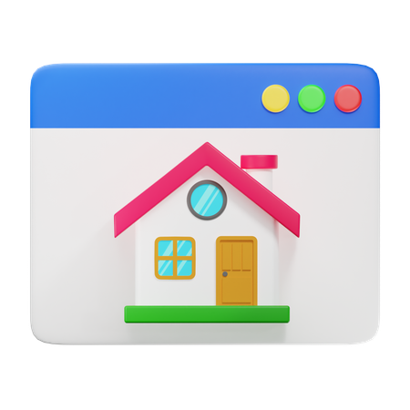 House Website  3D Icon