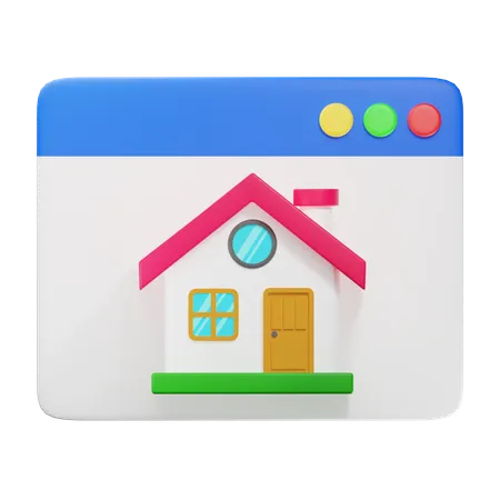 House Website  3D Icon