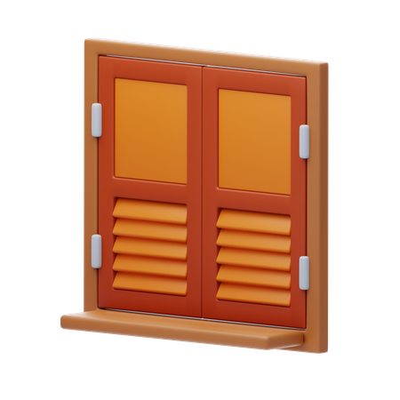 House Window  3D Icon