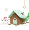 House With Snowman