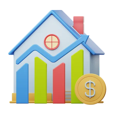 3 D Illustration Real Estate Housing Market 3D Icon