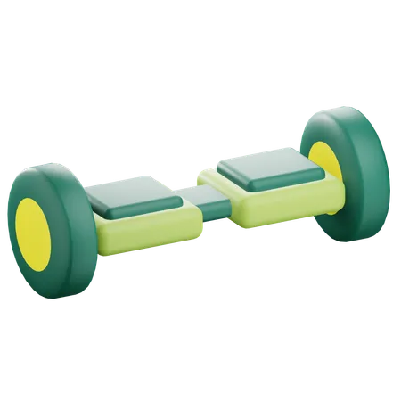 3 D Hoverboard Illustration With Alpha Background 3D Icon