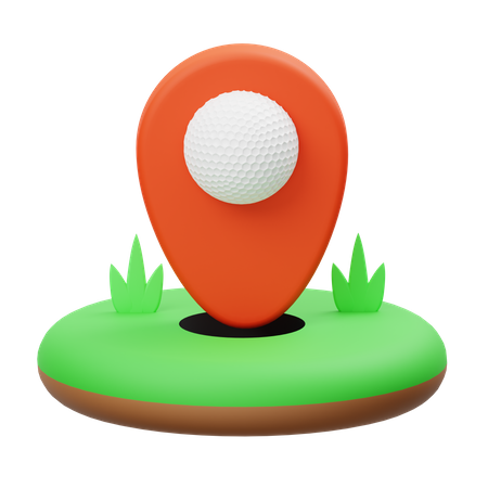 Hoyo de golf  3D Illustration