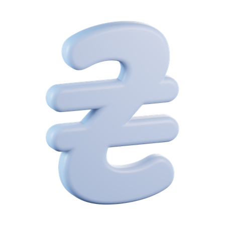 Hryvnia currency  3D Icon