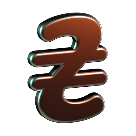 Hryvnia currency  3D Icon