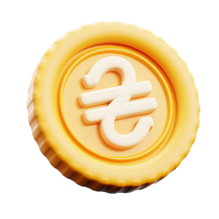 Hryvnia Ucrânia Moeda  3D Icon