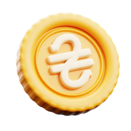 Moneda de Ucrania Hryvnia  3D Icon