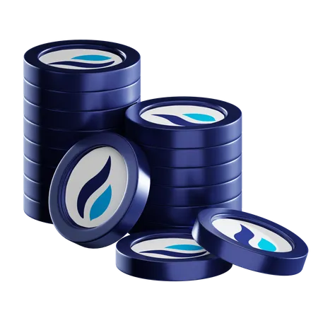 Ht Coin Stacks  3D Icon