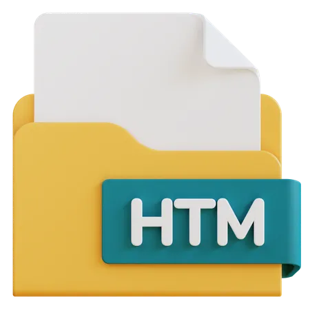 3 D Htm File Extension Folder 3D Icon