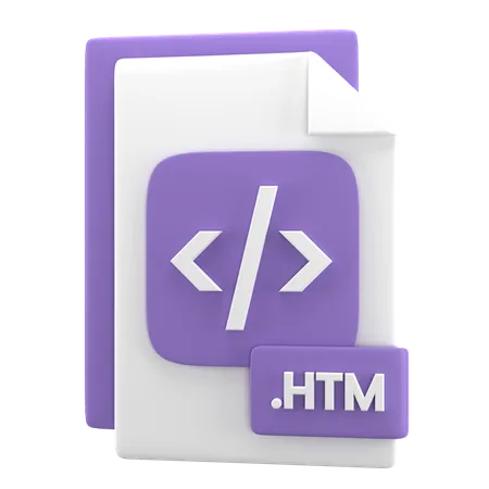 HTM File  3D Icon