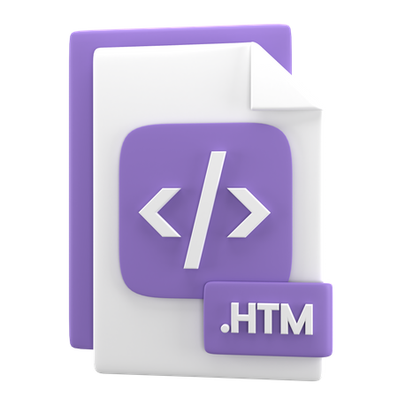 HTM File  3D Icon