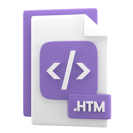 HTM File  3D Icon