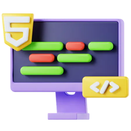HTML Programming 3 D Icon 3D Icon