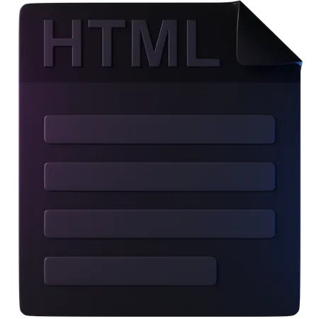 HTML  3D Icon