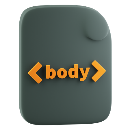 HTML Body  3D Icon