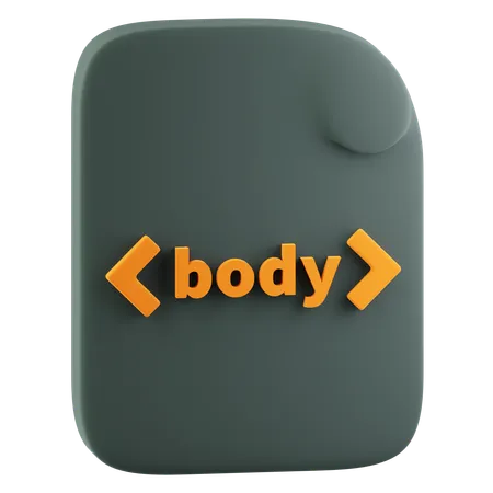 HTML Body  3D Icon