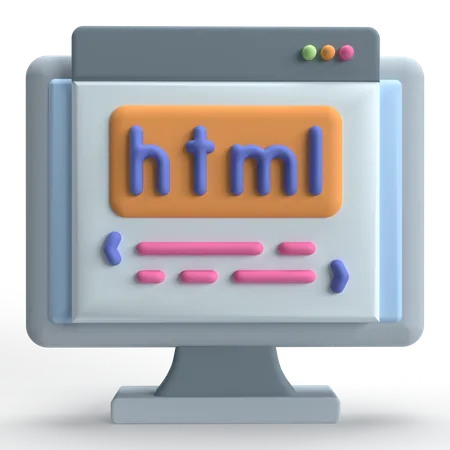 HTML Code  3D Icon