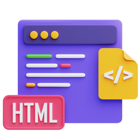 HTML 코드  3D Icon