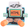 html coding 3d logo