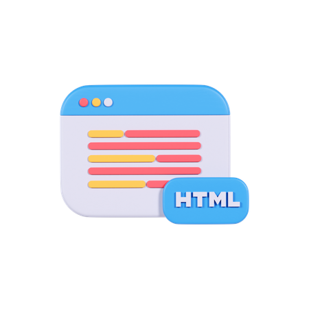 Html Coding  3D Icon