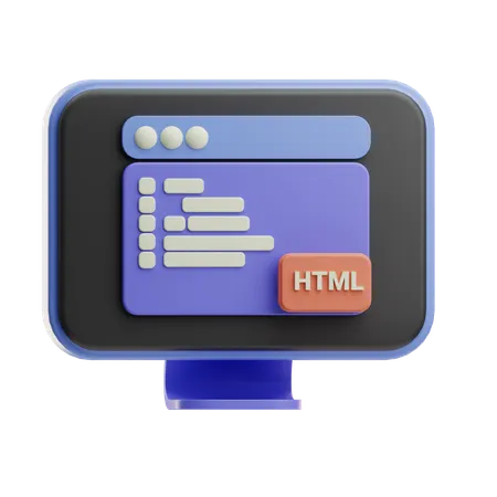 Html Coding Symbol  3D Icon