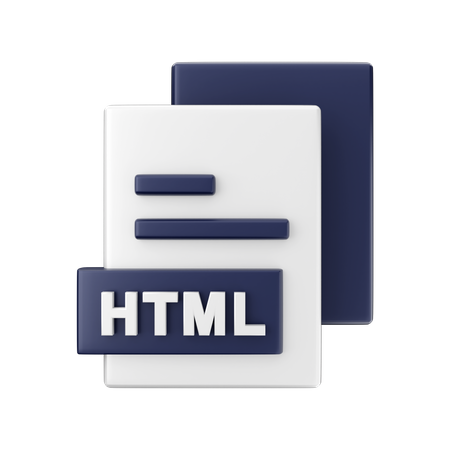 HTML-Datei  3D Illustration