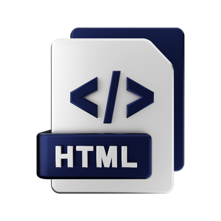HTML-Datei  3D Illustration