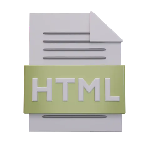 HTML-Datei  3D Icon