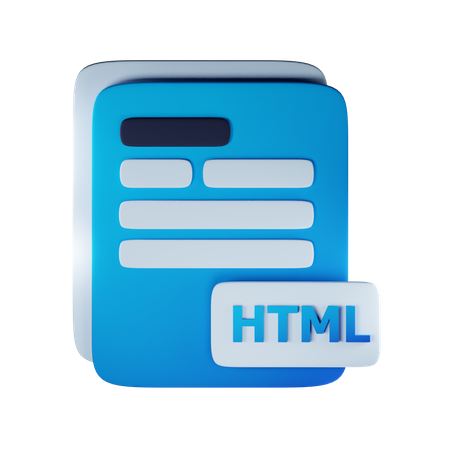 HTML-Dateierweiterung  3D Icon