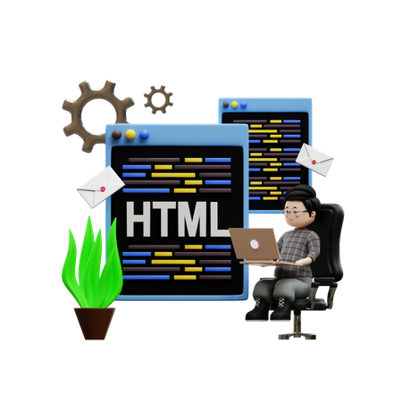 Html Developer  3D Icon